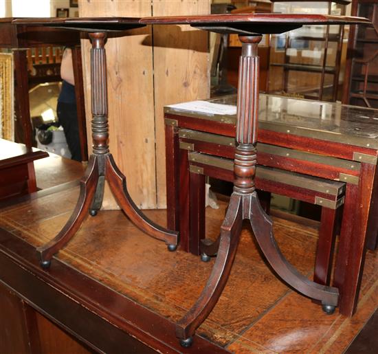 Pair of tripod tables